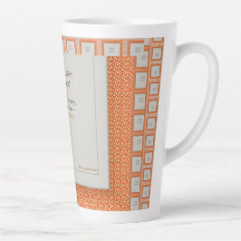 Caneca De Café Latte Gratidão Permanece: Quietude Mantém a Gratidão em