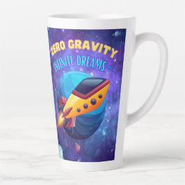 Caneca De Café Latte Gravidade zero sonhos infinitos