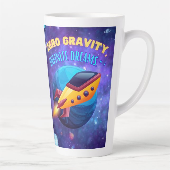 Caneca De Café Latte Gravidade zero sonhos infinitos (Direita)
