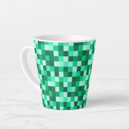 Caneca De Café Latte Green Pixels Micraft Inspired Mug Cup
