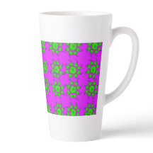 GREEN POPPIES LATTE MUG
