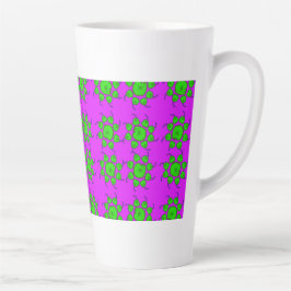CANECA DE CAFÉ LATTE GREEN POPPIES LATTE MUG