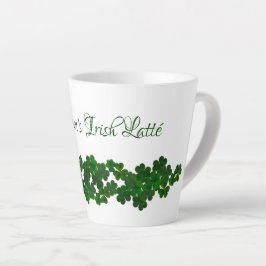 Caneca De Café Latte Green Shamrocks Irish Latté Mug Personalizado