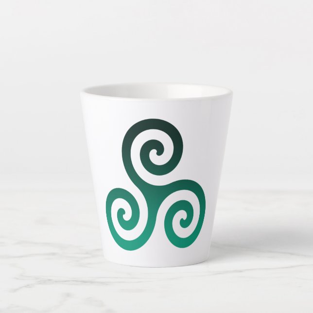 Caneca De Café Latte Green Triskele (Frente)