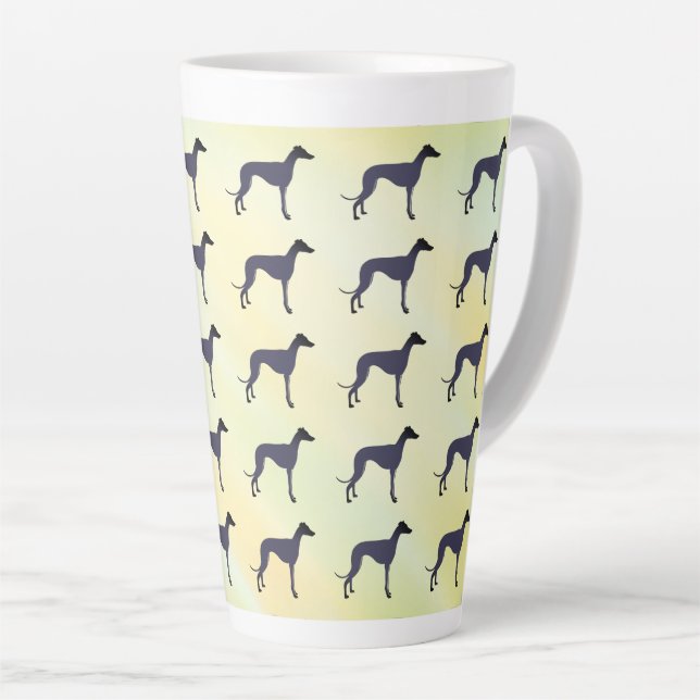 Caneca De Café Latte Greyhound (Ângulo direito)