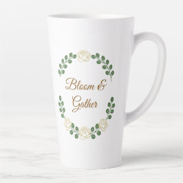 Caneca De Café Latte Grinalda Personalizada e Elegante para Festa no Ja
