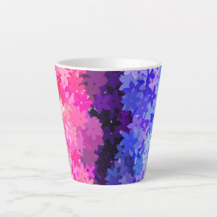 Caneca De Café Latte Groovy Boho Quirky Retro Floral Orgulho Omnissexua