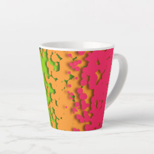 Caneca De Café Latte Groovy Retro Bubble Trippy Funky Panromtic Pride