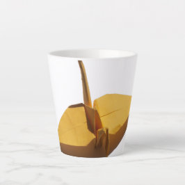 Caneca De Café Latte grou de origami sortudo