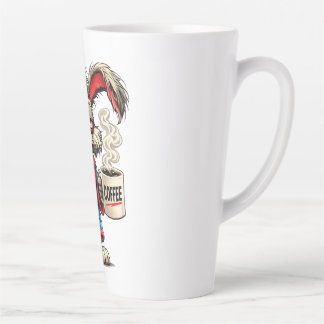 Caneca De Café Latte Grumpy Bunny Coffee Funny T-Shirt