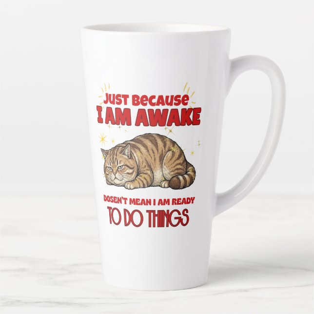 Caneca De Café Latte Grumpy Cat Sarcastic Quote (Direita)