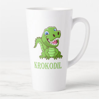 Caneca De Café Latte grüne Krokodil