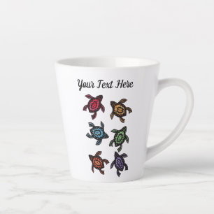 Caneca De Café Latte Grupo de Prateleiras de Abstrato preto