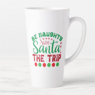 Caneca De Café Latte Guarde Papais noeis Isolados O Trip-81634