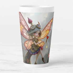 Caneca De Café Latte Guardiã Enluarada da Luz Mecânica.