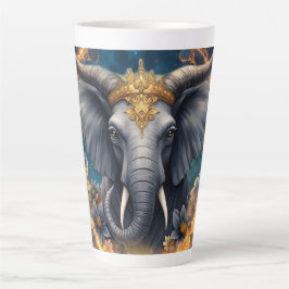 Caneca De Café Latte Guardião Coroado do Portão Celestial o elefante