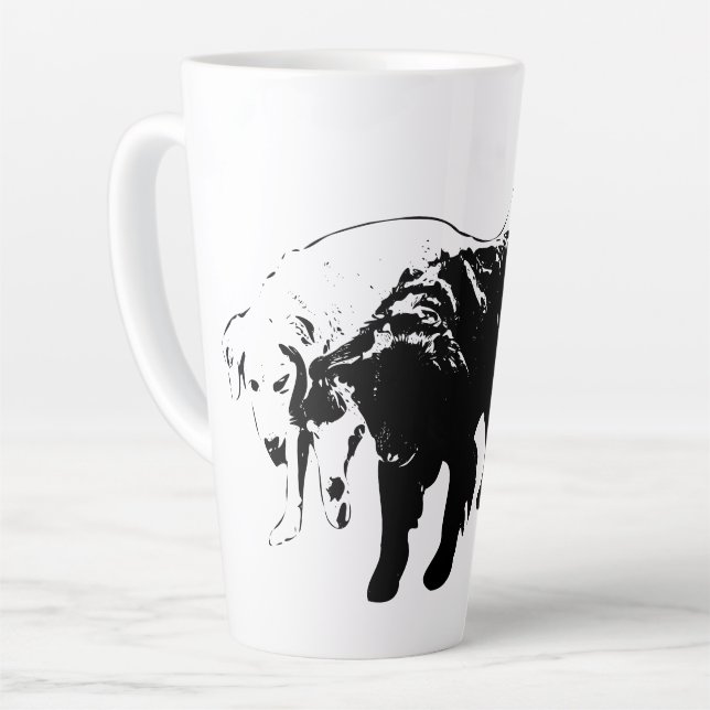 Caneca De Café Latte Guardiões do Caminho de outubro (Ângulo esquerdo)