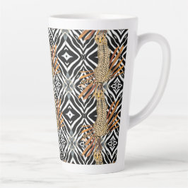 Caneca De Café Latte Guepardo Selvagem