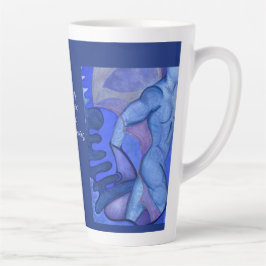 Caneca De Café Latte Guerreiro Índigo