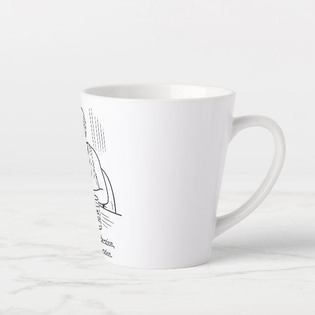 Caneca De Café Latte Guia de Aristóteles para Moderação (Direita)