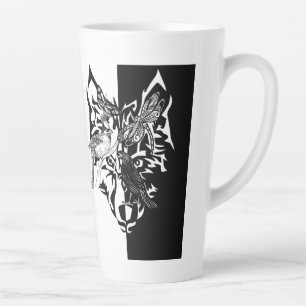 Caneca De Café Latte Guias de Animais 6" Altura