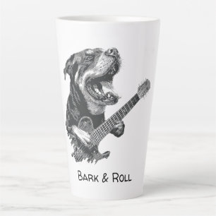 Caneca De Café Latte Guitarra Cachorro Rockstar – Animal de Música Vint