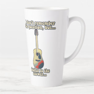 Caneca De Café Latte guitarra motivadora para guitarristas