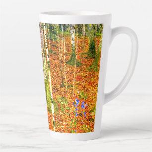 Caneca De Café Latte Gustav Klimt Birch Trees