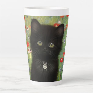 Caneca De Café Latte Gustav Klimt Kitten
