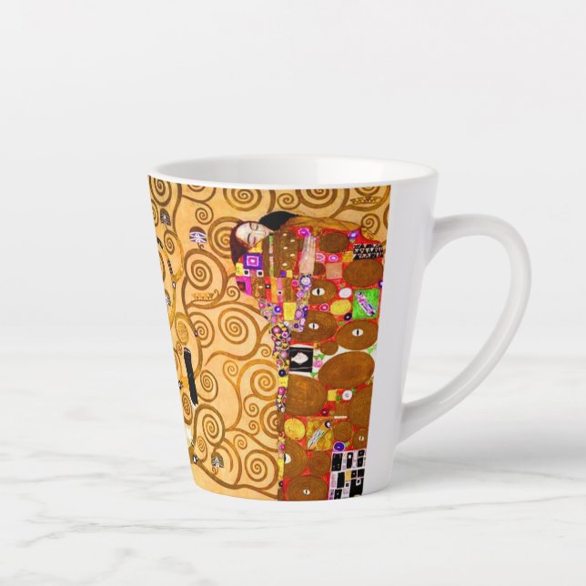 Caneca De Café Latte Gustav Klimt Tree of Life (Direita)