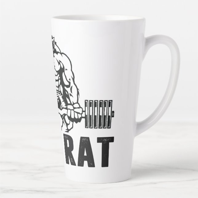 Caneca De Café Latte Gym Rat (Direita)