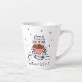 Caneca De Café Latte Há sempre tempo para o chá, Cat