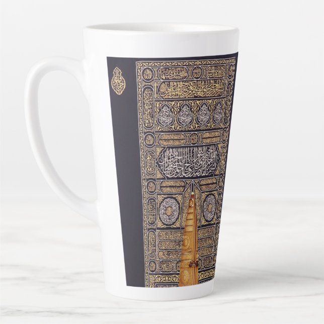 Caneca De Café Latte Hajj Caaba Meca Muçulmano Arafa peregrinação Umrah (Esquerda)