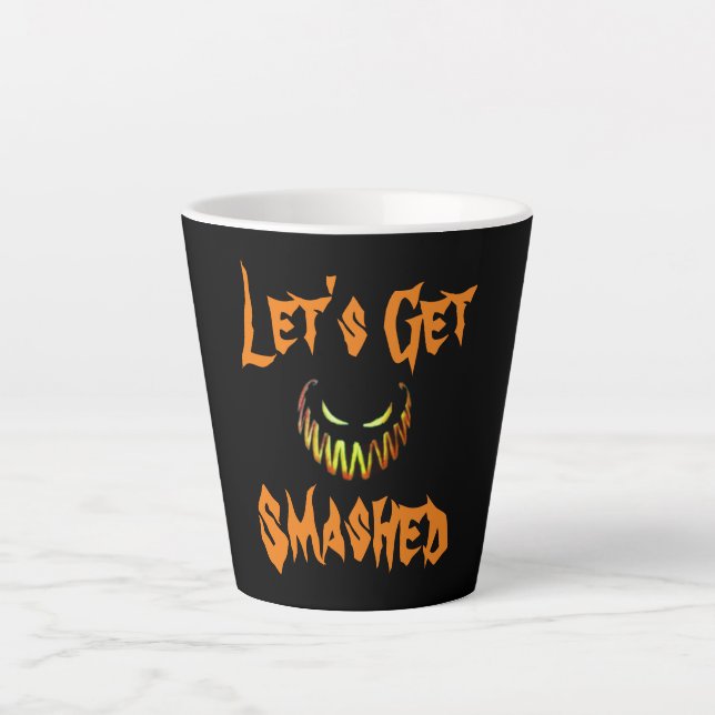 Caneca De Café Latte Halloween (Frente)