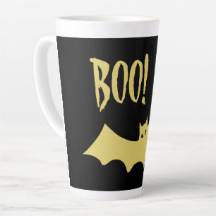Caneca De Café Latte Halloween BOO latte Mug, poeta Adiela Akoo