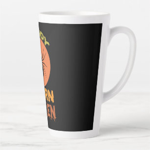Caneca De Café Latte Halloween Candy Corn Queen Birthday