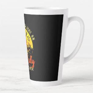 Caneca De Café Latte Halloween Com Velha Senhora