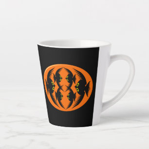 Caneca De Café Latte Halloween Crows