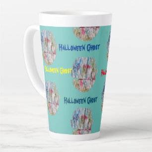Caneca De Café Latte Halloween Ghost