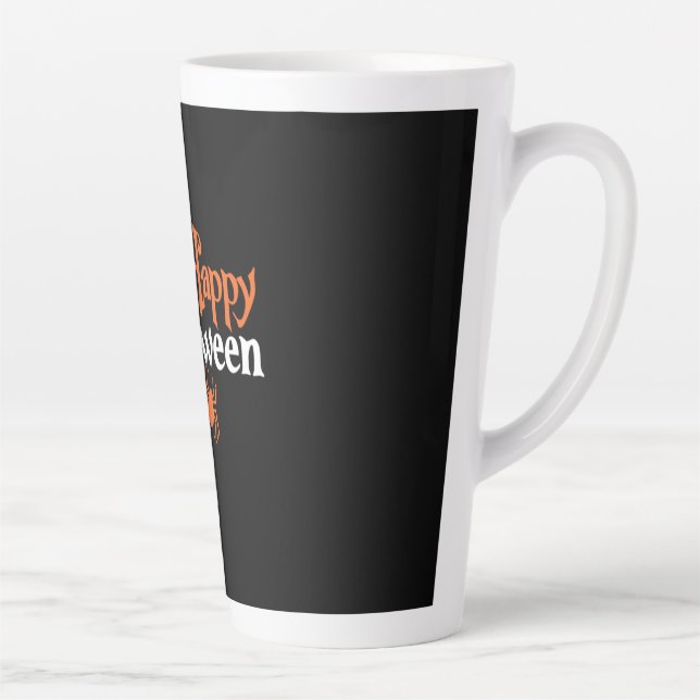 Caneca De Café Latte Halloween Happy Halloween Birthday (Direita)
