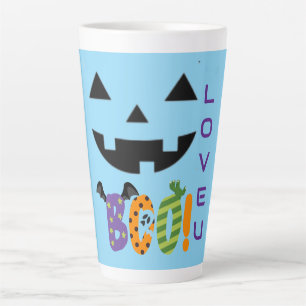CANECA DE CAFÉ LATTE HALLOWEEN OLOURFUL AMOR BOO