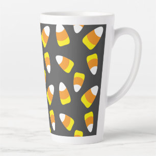 Caneca De Café Latte Halloween Pattern Candy Corn
