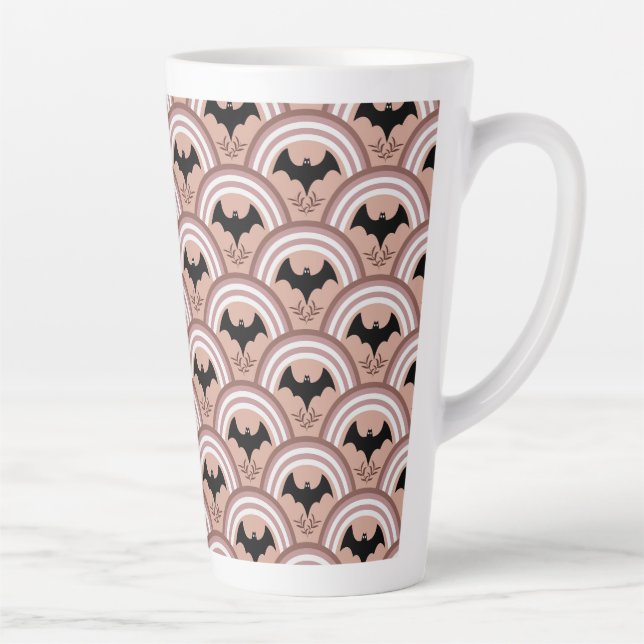 Caneca De Café Latte Halloween Rainbow (Direita)