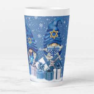 Caneca De Café Latte Hanukkah Gnomos Latte Mug