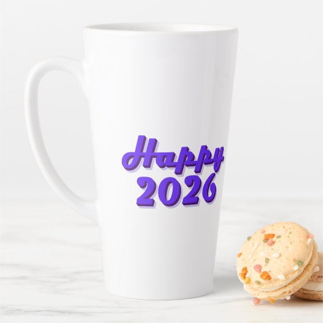 Caneca De Café Latte Happy 2026 (In Situ)