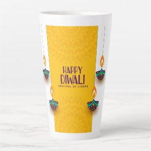 Caneca De Café Latte Happy Diwali