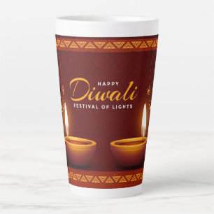 Caneca De Café Latte Happy Diwali
