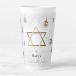 Caneca De Café Latte Happy Hanukkah