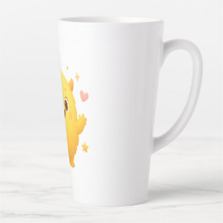 Caneca De Café Latte Happy Sunshine Monster Kids Mug — Cheerful Yellow