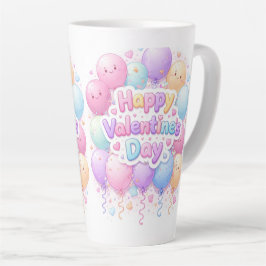 Caneca De Café Latte Happy Valentine’s Day Mug – Cute Love Gift